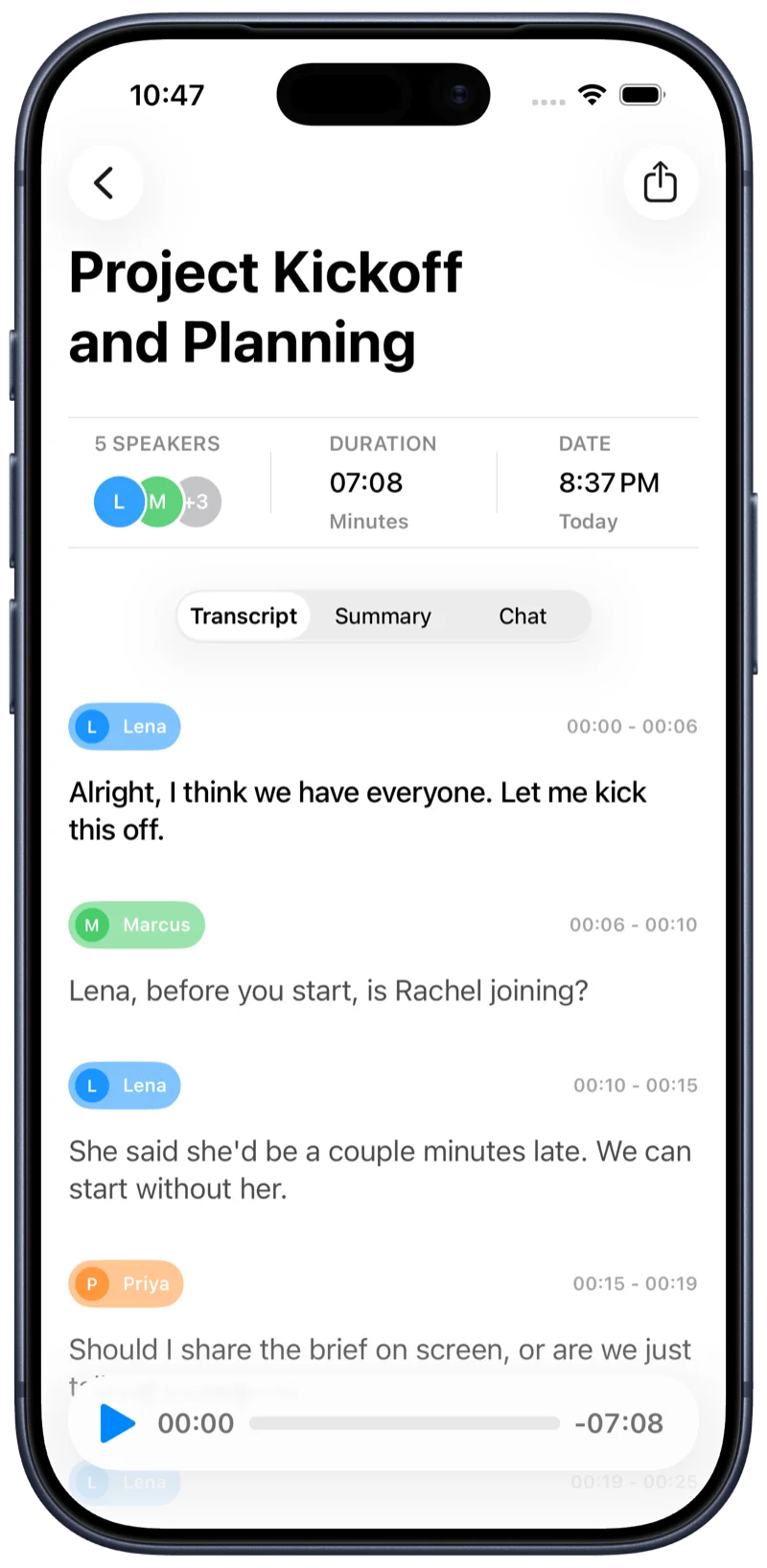 Superscribe — live transcript